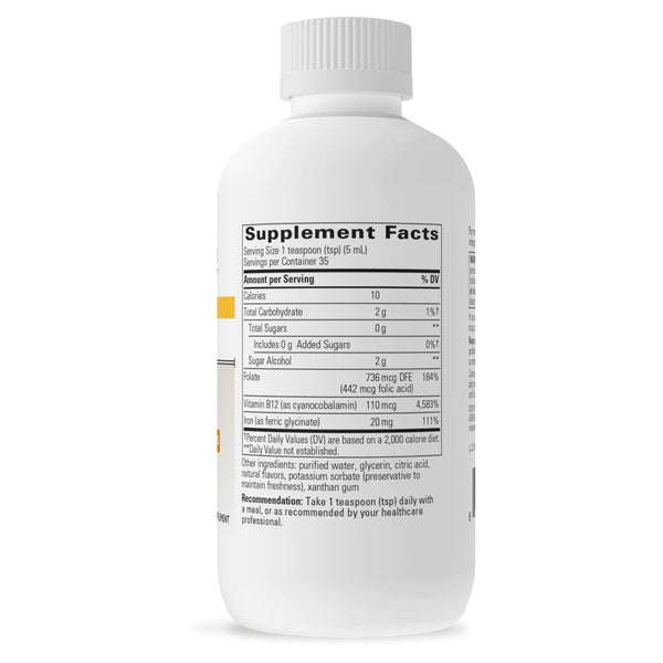 Integrative Therapeutics Liquid Iron Apple Cinnamon Supplement Facts