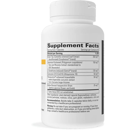 Integrative Therapeutics ProThrivers Wellness Flavinoid Complex 120 vegcaps supplement facts