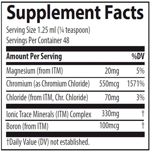 Ionic Chromium Trace Minerals Research