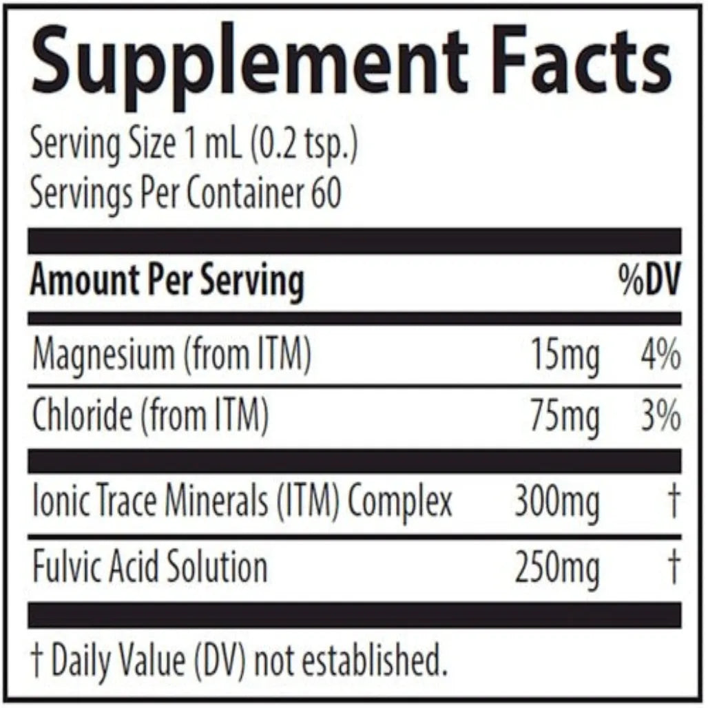 Ionic Fulvic Acid with ConcenTrace Trace Minerals Research