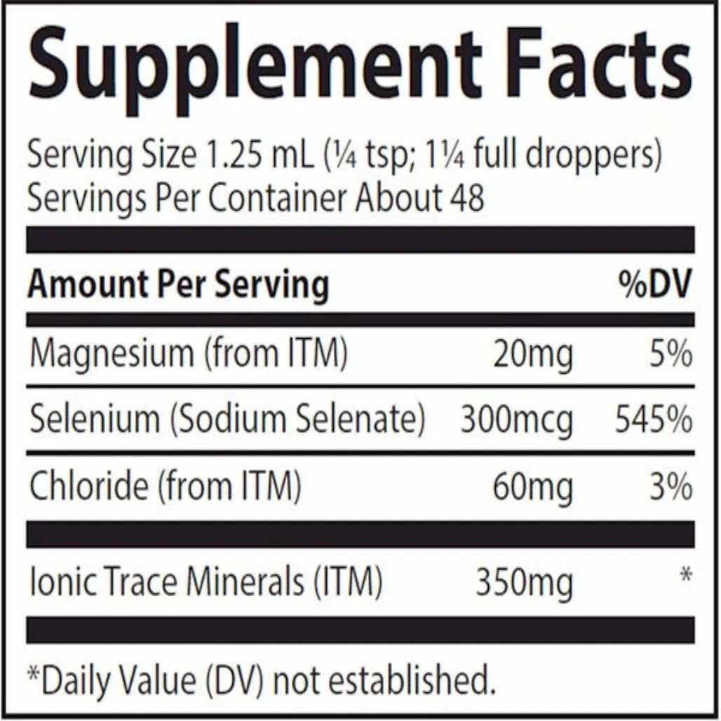 Ionic Selenium Trace Minerals Research