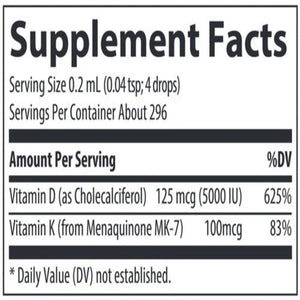 Ionic Vitamin D3 + K2 Trace Minerals Research