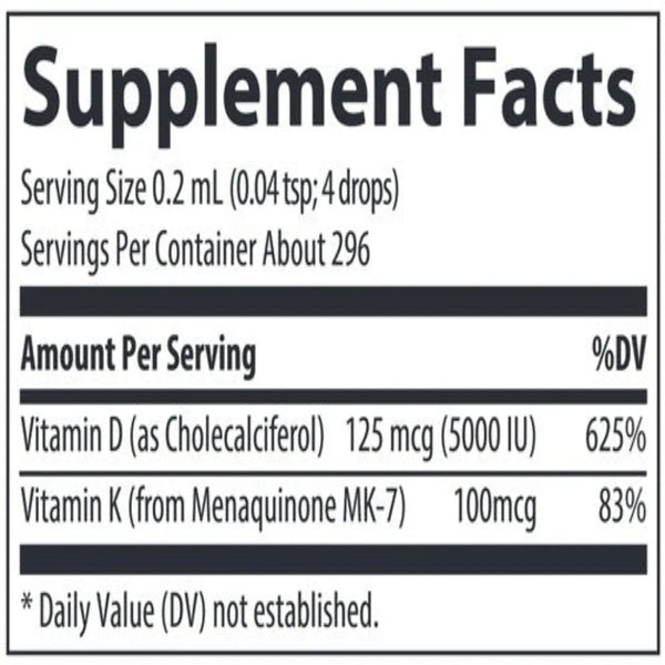 Ionic Vitamin D3 + K2 Trace Minerals Research