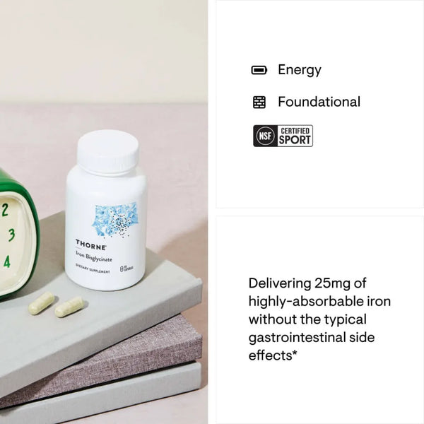 Thorne Iron Bisglycinate NSF support energy