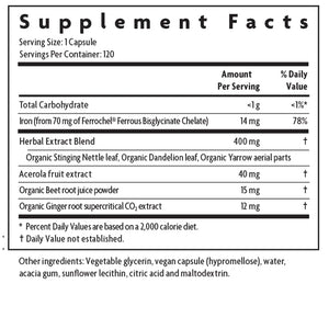 Iron & Herbs Phyto Caps 120ct Salus