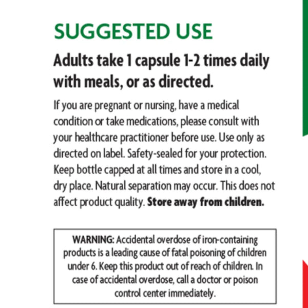Iron & Herbs Phyto Caps 120ct Salus