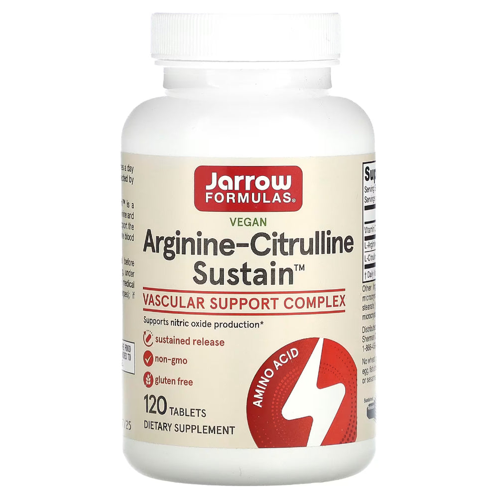 Arginine-Citrulline Sustain by Jarrow Formulas - 120 Tablets | Support Nitric Oxide Production