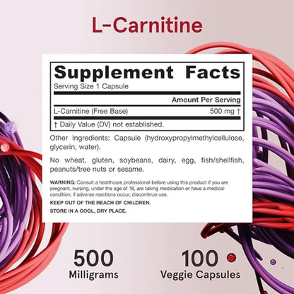 L-Carnitine 500 mg by Jarrow Formulas at Nutriessential.com