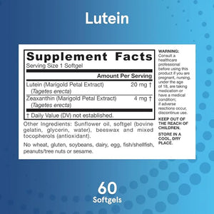 Lutein 20 mg by Jarrow Formulas at Nutriessential.com