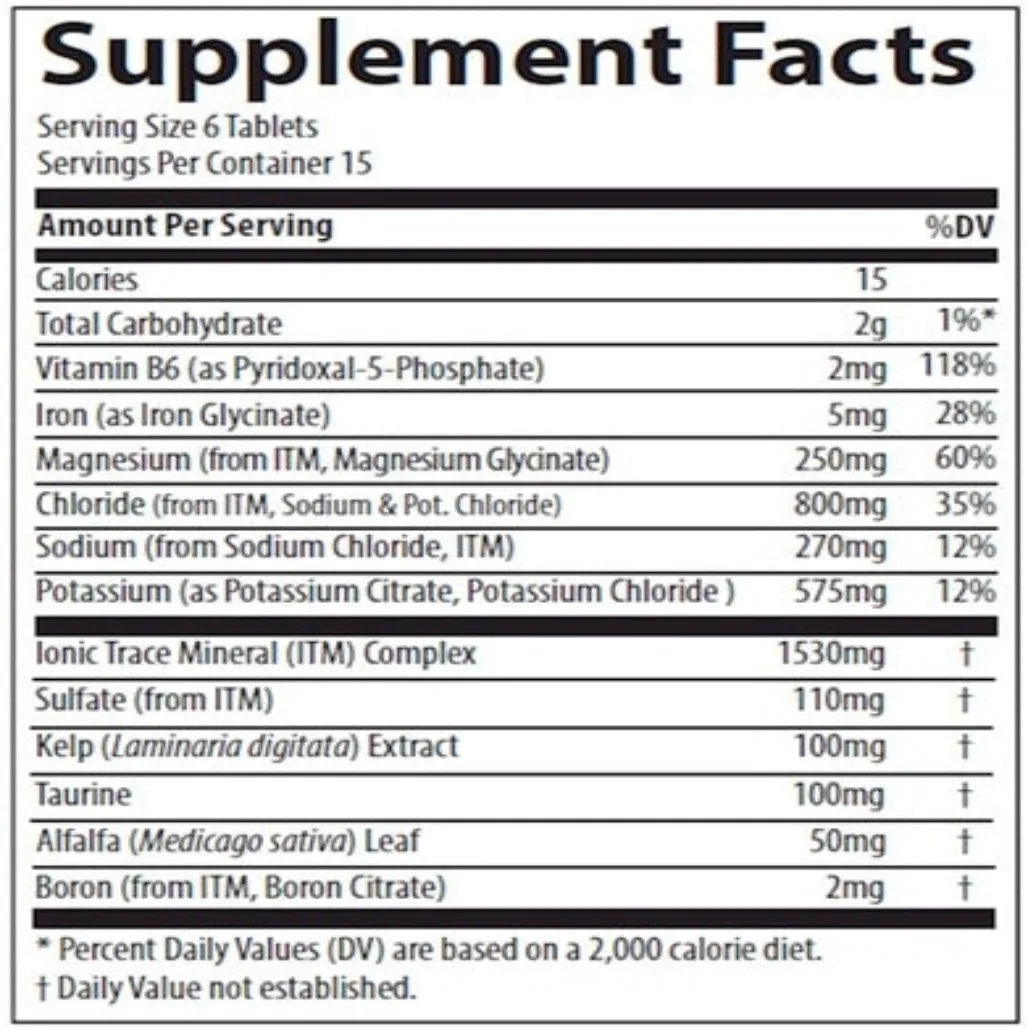 KETO Electrolyte Tablets Trace Minerals Research