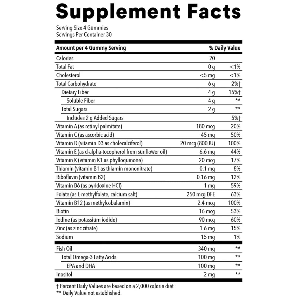 Kids Formula and Fiber SmartyPants Vitamins