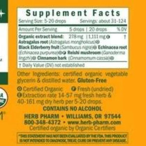 Kids Immune Fortifier Alcohol Free Herb Pharm Ingredients