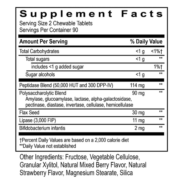 Kidz Digest Chewables 180tab Transformation Enzyme