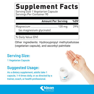  Klean-Magnesium-Klean-Athlete-90-veg-caps supplement facts