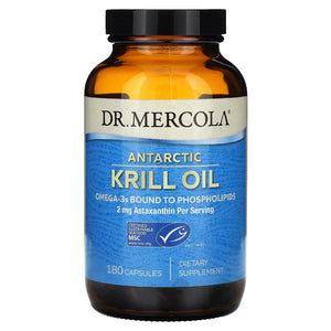 Dr. Mercola 's Antarctic Krill Oil Omega -3s Bound to Phospholipids Dietray Supplement of 180 Capsules
