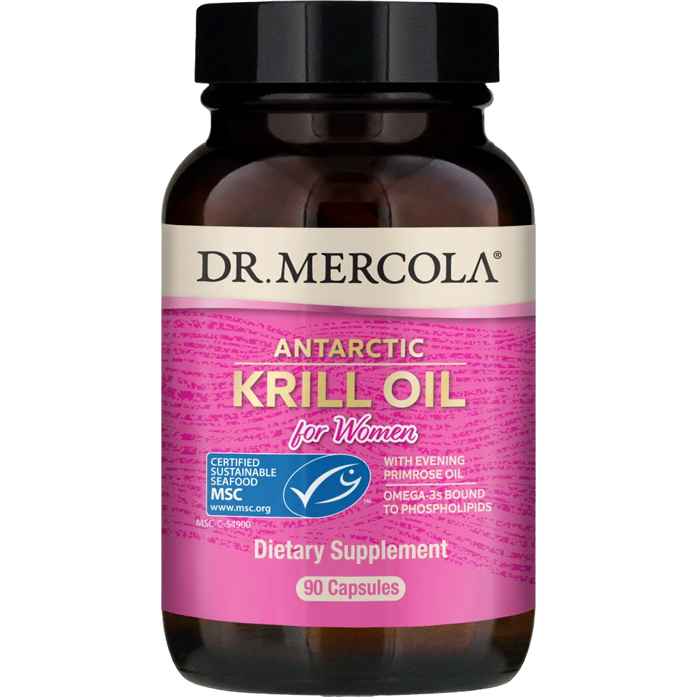  Dr. Mercola's Antarctic Krill Oil for Women with EPO Dietary Supplement of 90 Capsules