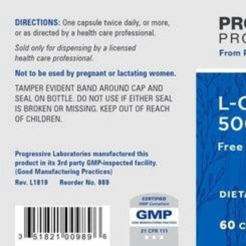 L-CARNITINE 500 Progressive Labs