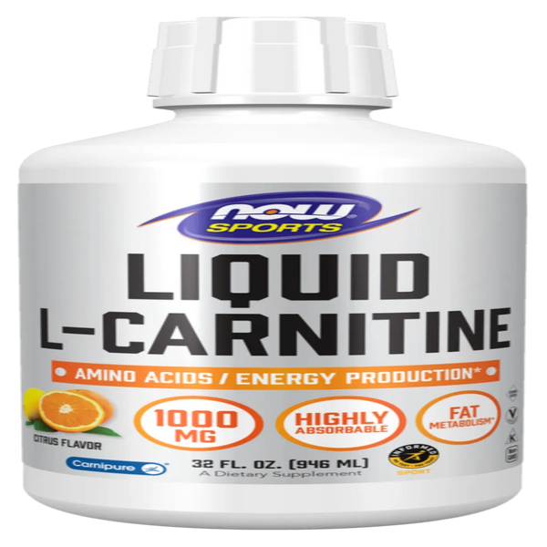 L-Carnitine Liquid Citrus Flavor 1000mg NOW SPORTS