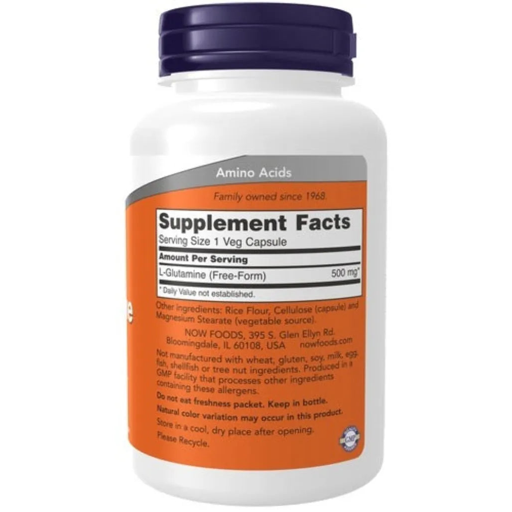 L-Glutamine 500 mg NOW Ingredients