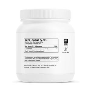 Thorne L-Glutamine Powder NSF 18.1 oz supplement facts