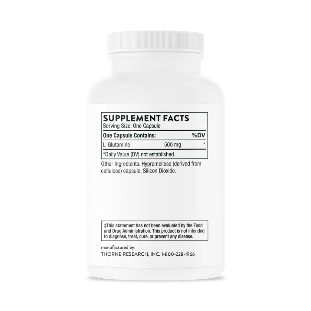 Thorne L-Glutamine 90 caps supplement facts