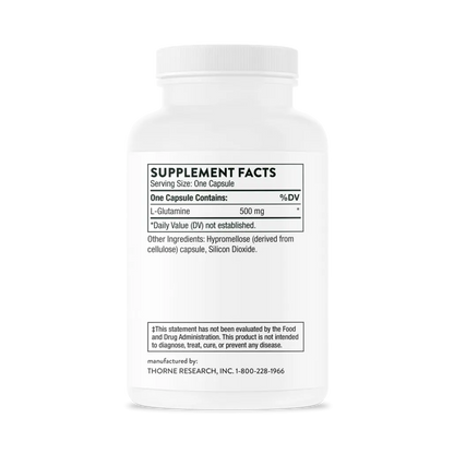 Thorne L-Glutamine 90 caps supplement facts