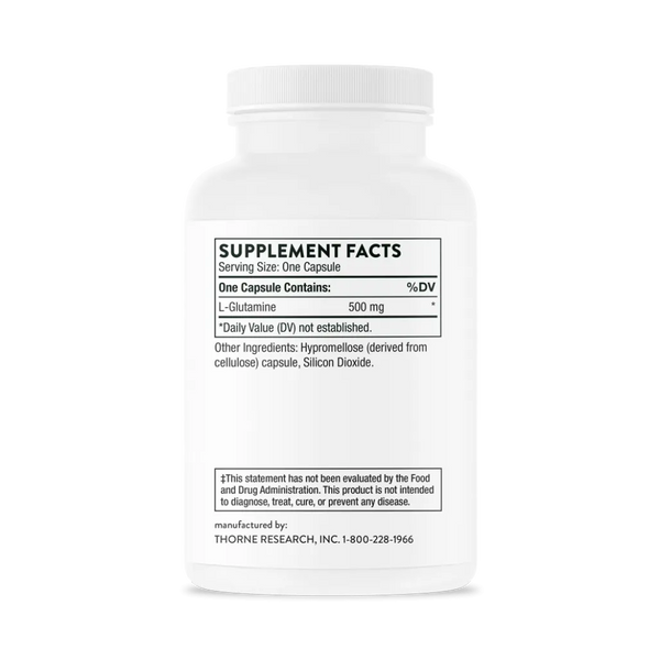 Thorne L-Glutamine 90 caps supplement facts
