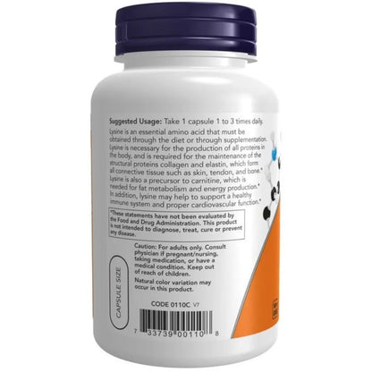 L-Lysine 500 mg Now 