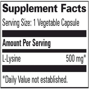 L-Lysine 500 mg Progressive Labs