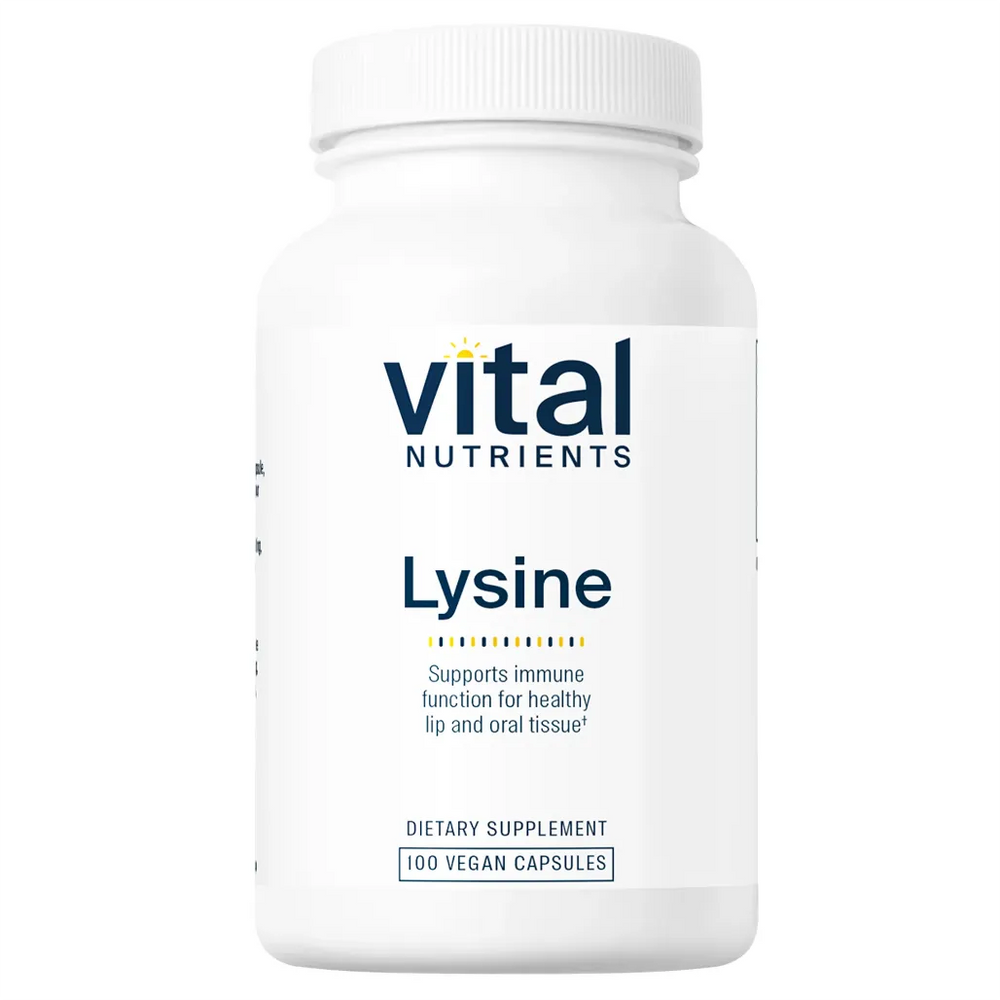 Vital Nutrients Lysine 500 mg - Supports Healthy Tissue in Gums, Lips, and Mucus Membranes