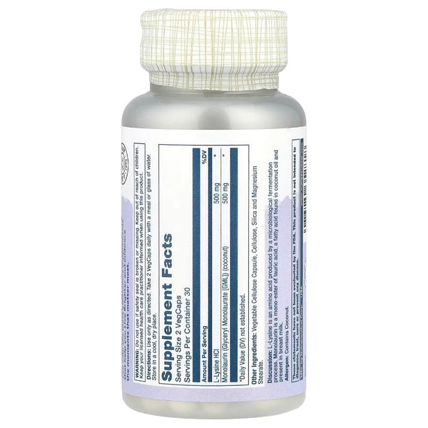 L-Lysine Monolaurin 1:1 Solaray