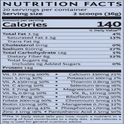 Lean Meal Salted Caramel - Nutrition Ingredients