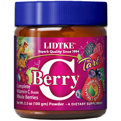 LIDTKE Berry-C Tart - 3.5 oz | Complete Vitamin C from Whole Berries