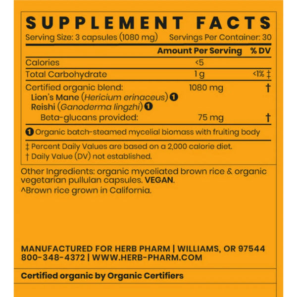 Lion's Mane Blend with Reishi Herb Pharm