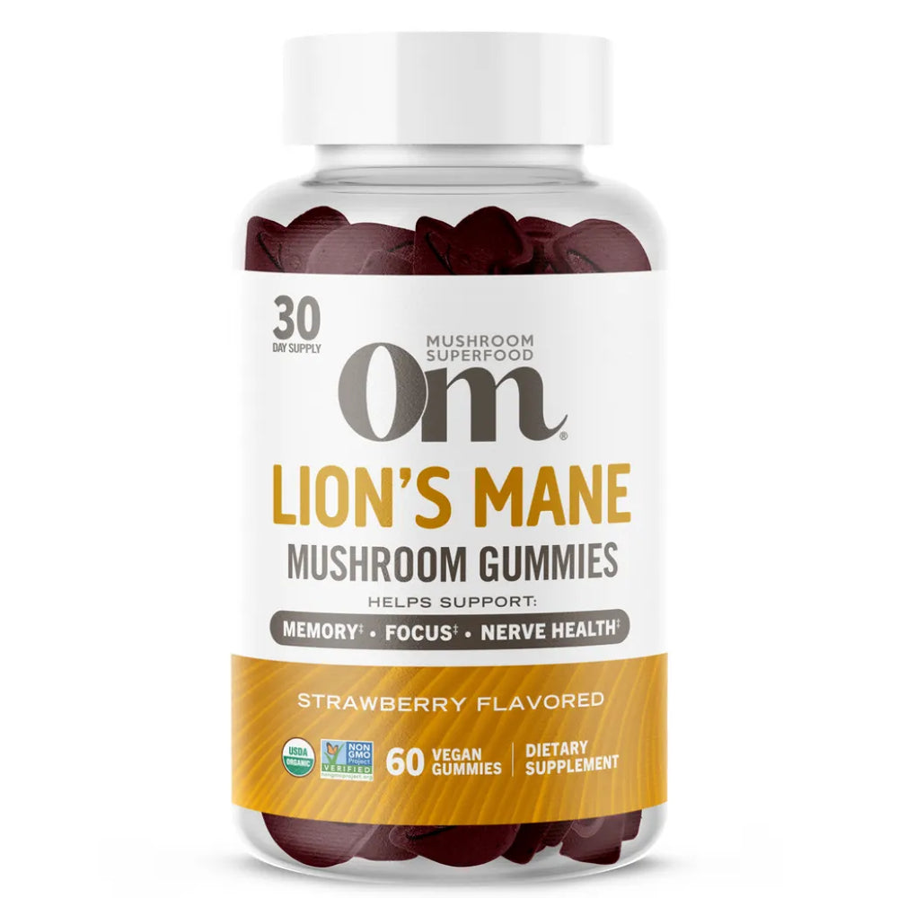 Lion's Mane Mushroom Gummies by Om Organic Mushroom Nutrition