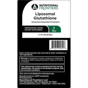 Liposomal Glutathione by Nutritional Frontiers