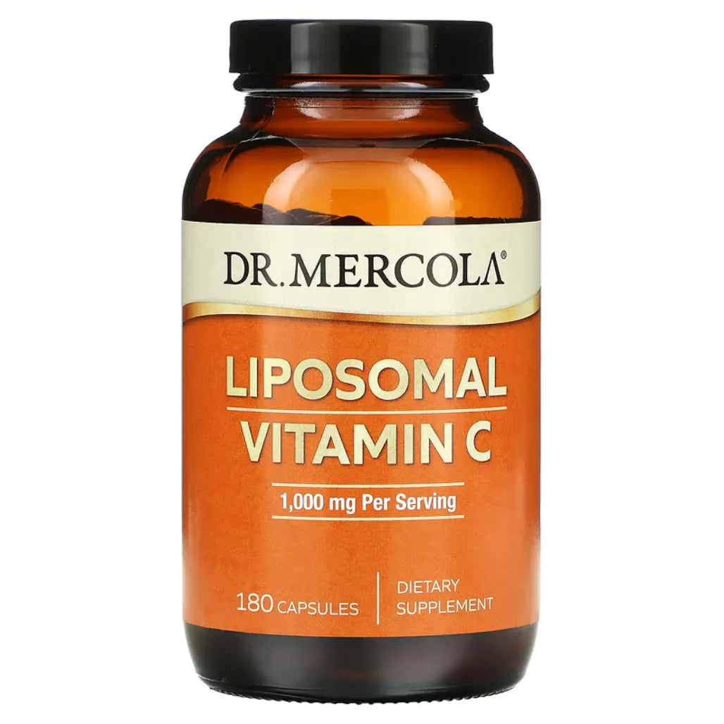  Dr. Mercola Liposomal Vitamin C, 1000 mg Per Serving, Dietary Supplement  of 180 Capsules