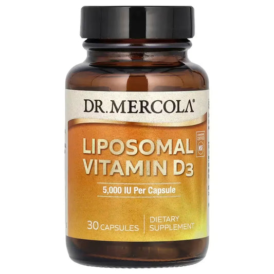  Dr. Mercola Liposomal Vitamin D3 5000IU Per Capsules, Dietary Supplement of 30 Capsules