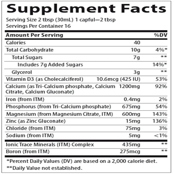 Liquid-Cal-Mag-Zinc Trace-Minerals-Research