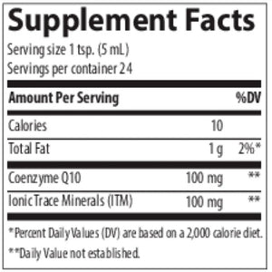 Liquid CoQ10 100 mg Trace Minerals Research