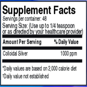 Liquid Colloidal Silver 1,000ppm
