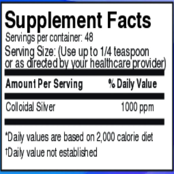 Liquid Colloidal Silver 1,000ppm
