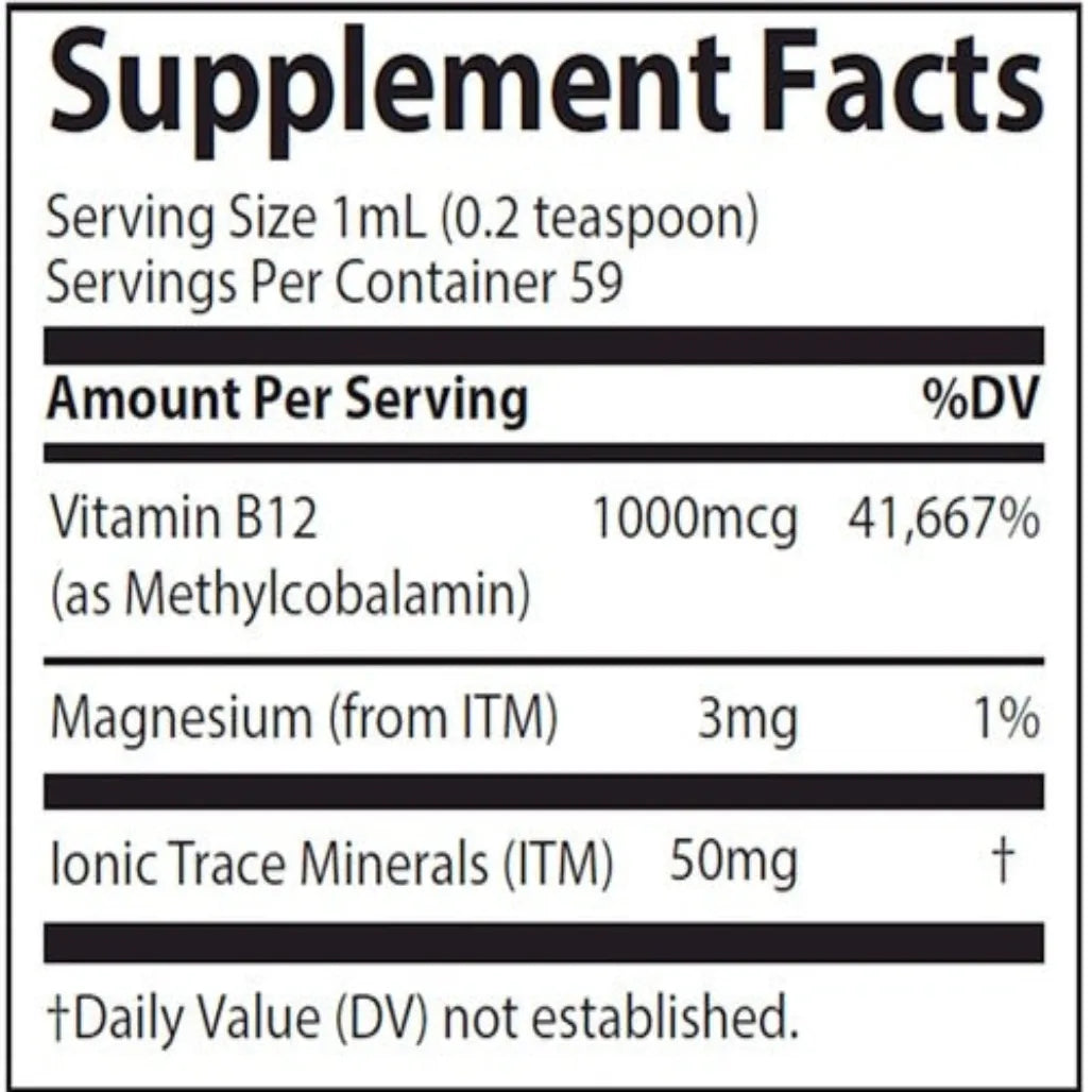 Liquid Ionic B12 Trace Minerals Research