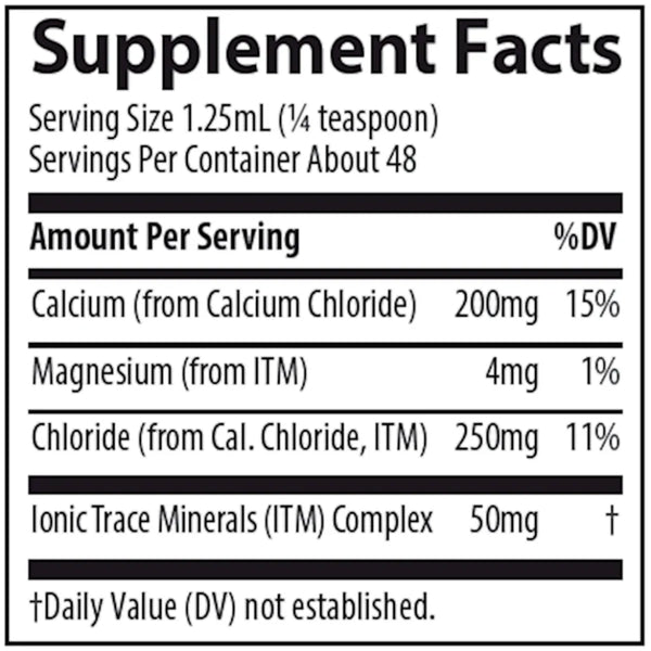 Liquid Ionic Calcium Trace Minerals Research