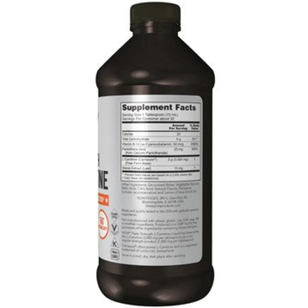 Liquid L-Carnitine 3000 mg NOW