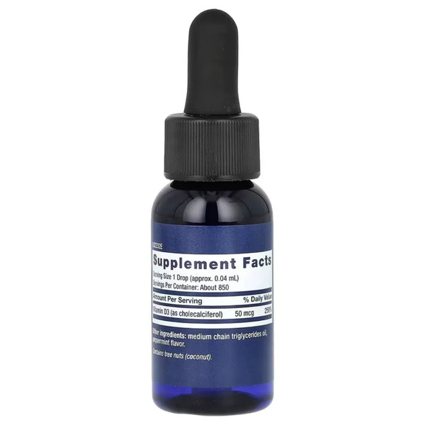Liquid Vitamin D3 2,000IU Mint Flavor Life Extension