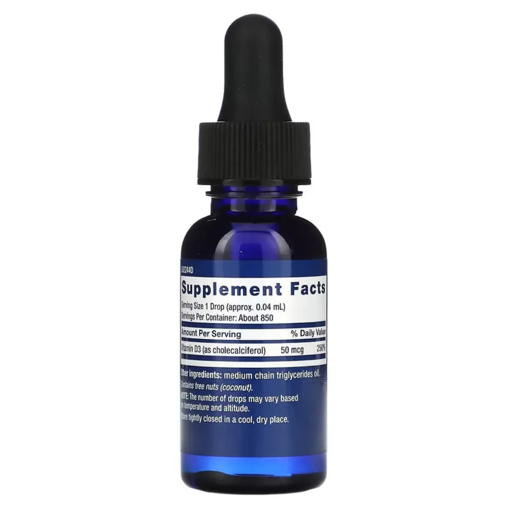 Liquid Vitamin D3 50 mcg Life Extension