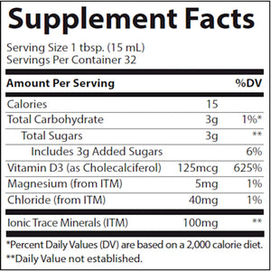 Liquid Vitamin D3 Trace Minerals Research