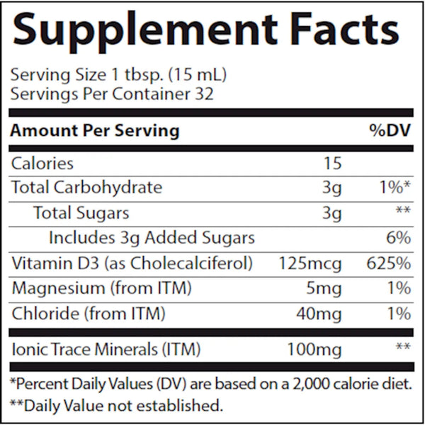 Liquid Vitamin D3 Trace Minerals Research