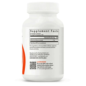 Seeking Health Lithium Orotate 5 mg bottle – low-dose lithium orotate supplement for mood balance, calm and cognitive support.